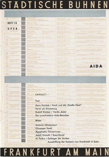 Aida spielzeit 1954 - aida, /