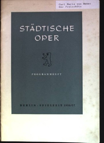 Städtische oper programmheft - oper:,