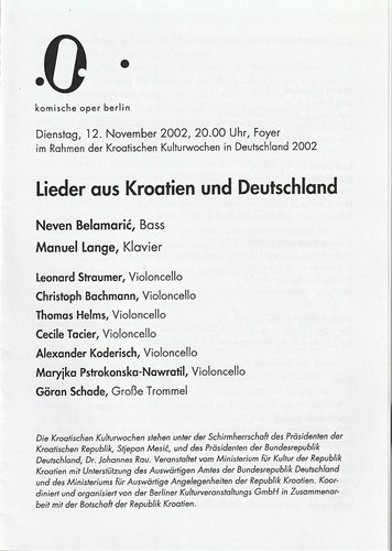 Programmheft lieder aus - lieder,