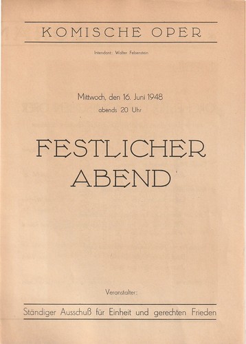 Programmheft festlicher abend - programmheft,