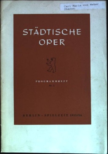 Städtische oper programmheft - städtische,