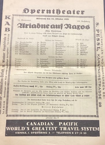Ariadne auf naxos programmheft - ariadne, naxos,programmheft