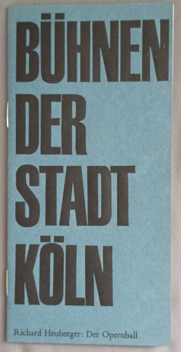 Programmheft der opernball von - opernball,